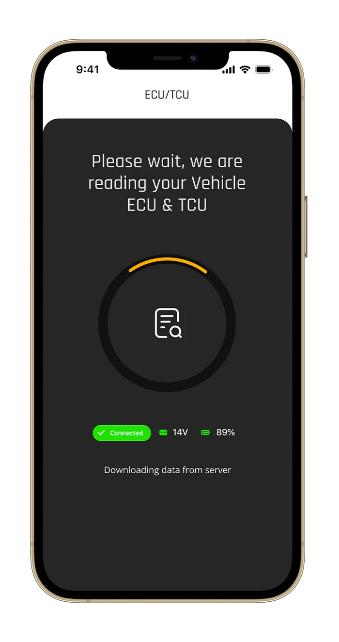 MyFlasher app reading the ECU file