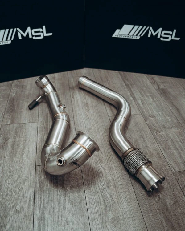 MSL PERFORMANCE 3.5" DECAT DOWNPIPE & MID PIPE A45 W176 / CLA45 C117 / GLA45 X156
